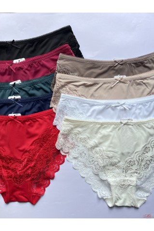 Трусики сліпи з мікрофібри та мережива Annajolly 9618